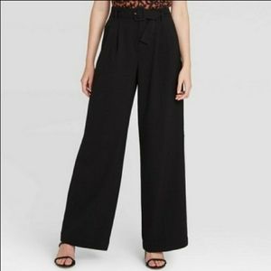 A New Day Pleated High Waisted Belted Wide Leg Pants